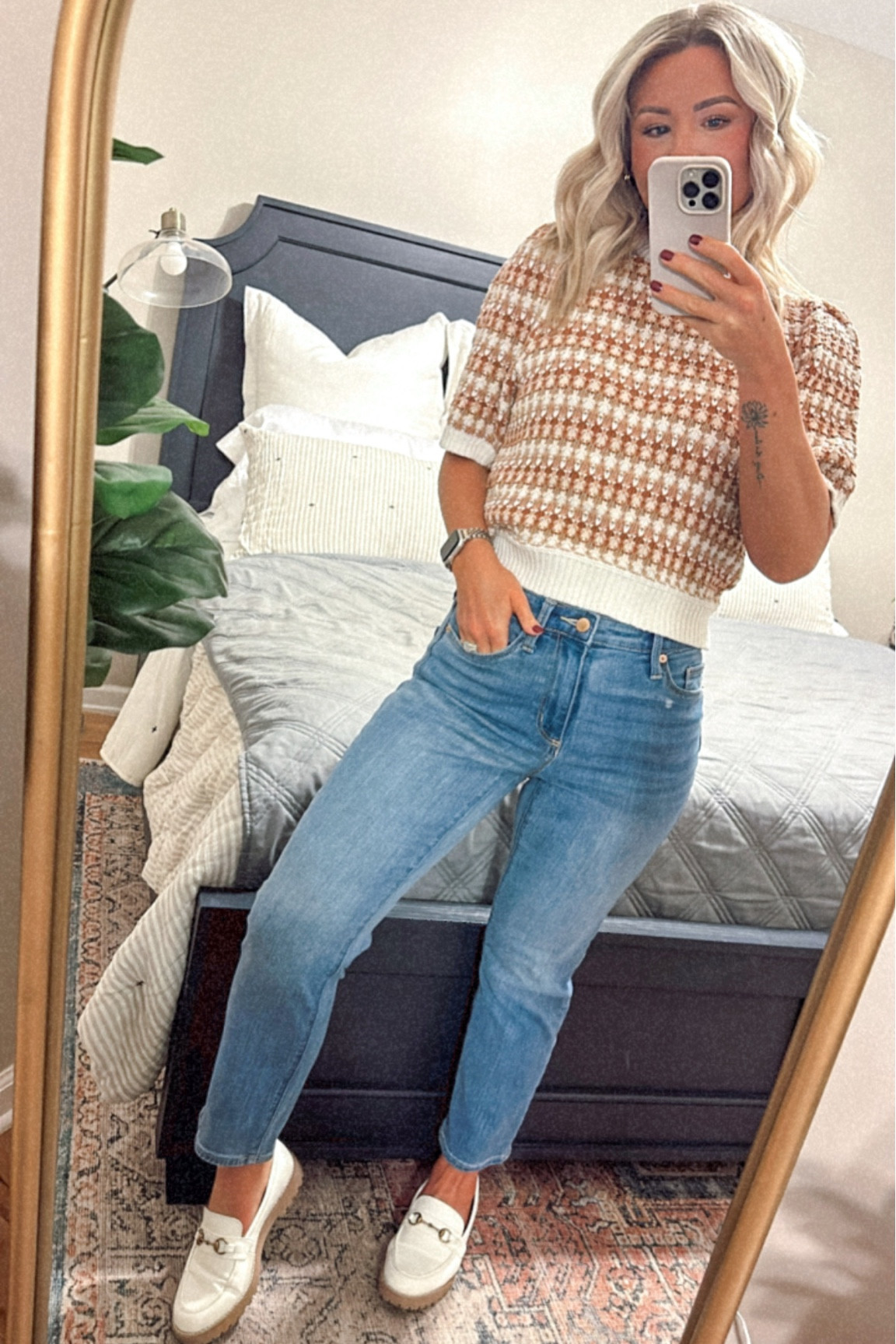 Casual office outfits 
Jeans size 4 short, could probably size down to a 2 
Top is no longer sold, linked similar 
Shoes are tts 

#LTKfindsunder100 #LTKworkwear #LTKstyletip