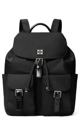 Tory Burch Virgina Nylon Backpack in Black at Nordstrom | Nordstrom