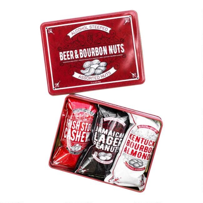 Beer and Bourbon Nuts Gift Tin 3 Pack | World Market