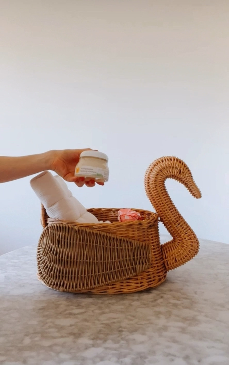 The sweetest swan basket you ever did see, on sale  at #crateandbarrel  (under $25!) 🦢 
We’re using ours as a diaper caddy for now, but this beauty will be in our home forever. I am OBSESSED!


#swandecor #swanbasket #nurserydecor #babyroom #diapercaddy #cottagecore #wickerbasket #rattanbasket #rattandecor #wickerdecor

#LTKsalealert #LTKhome #LTKbaby