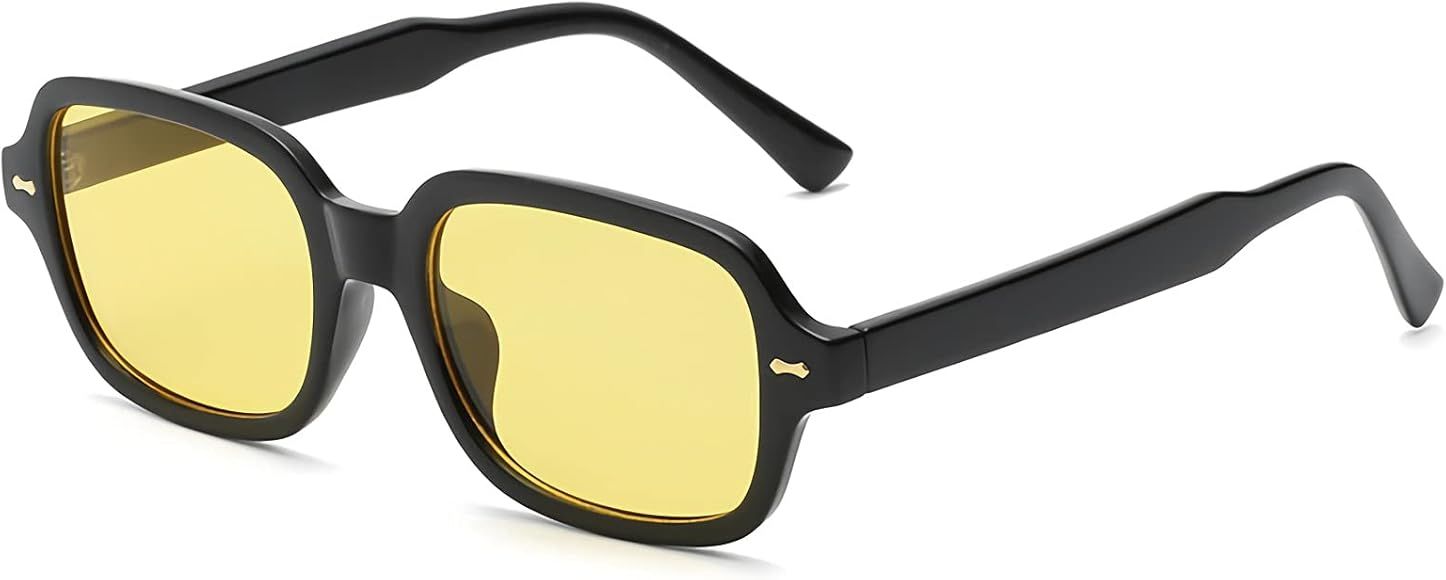 Vintage Retro Sunglasses for Women Men Trendy Fashion Square Sun Glasses | Amazon (CA)