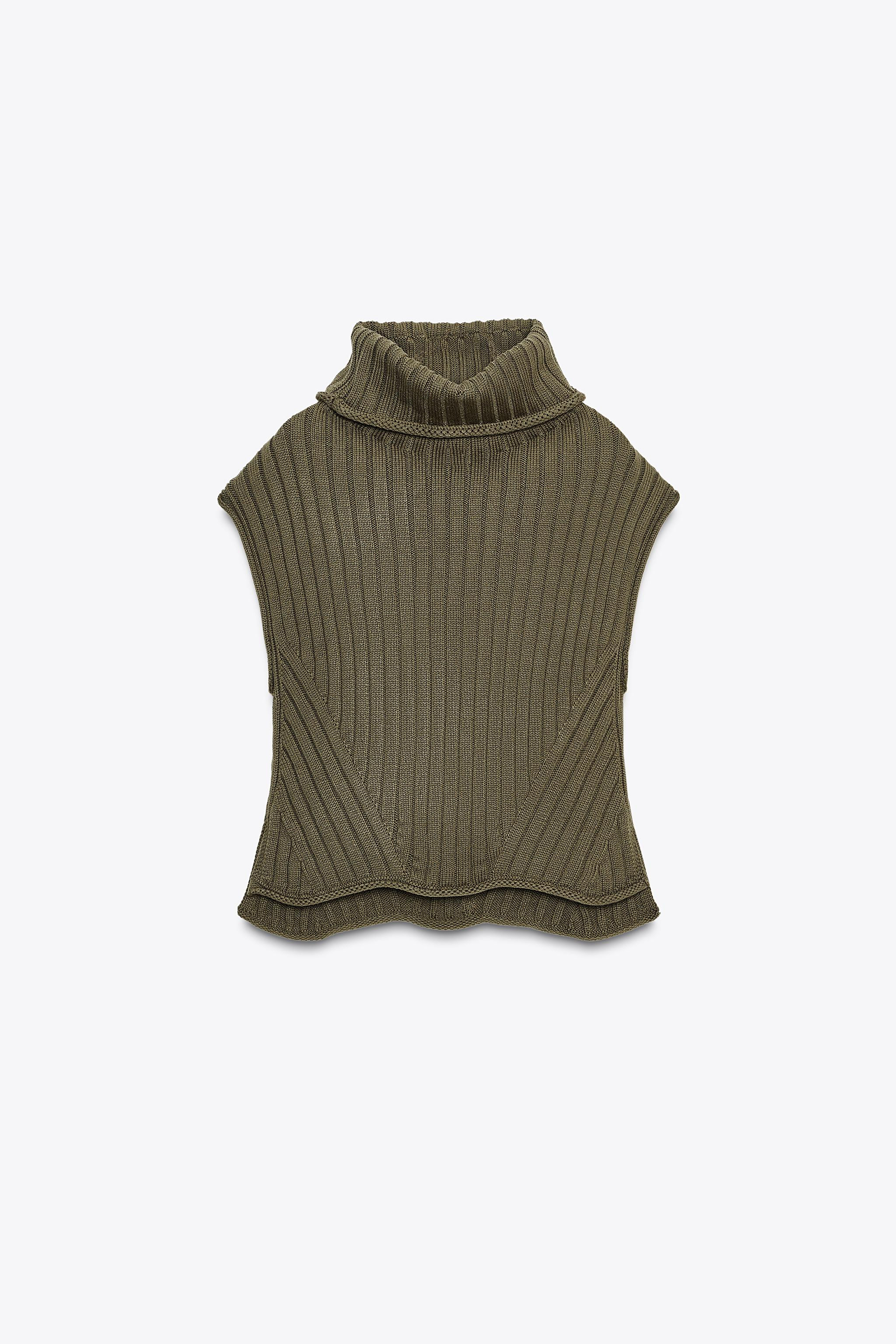 HIGH NECK KNIT VEST | Zara UK