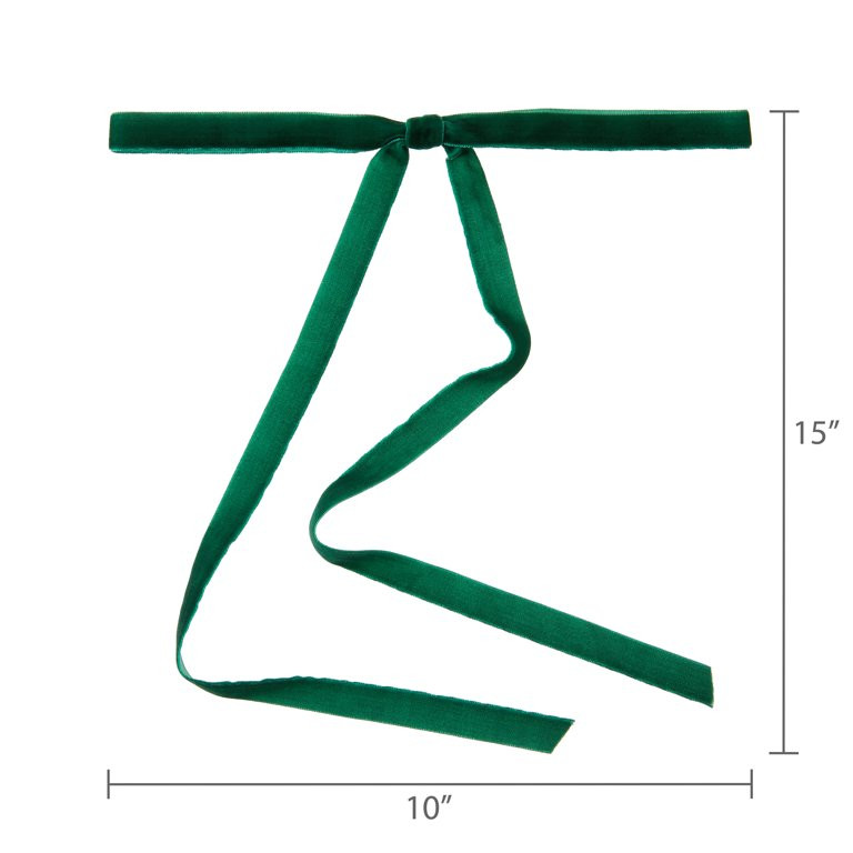 Green Velvet Decorative Bows, 15", 4 Count, by Holiday Time | Walmart (US)