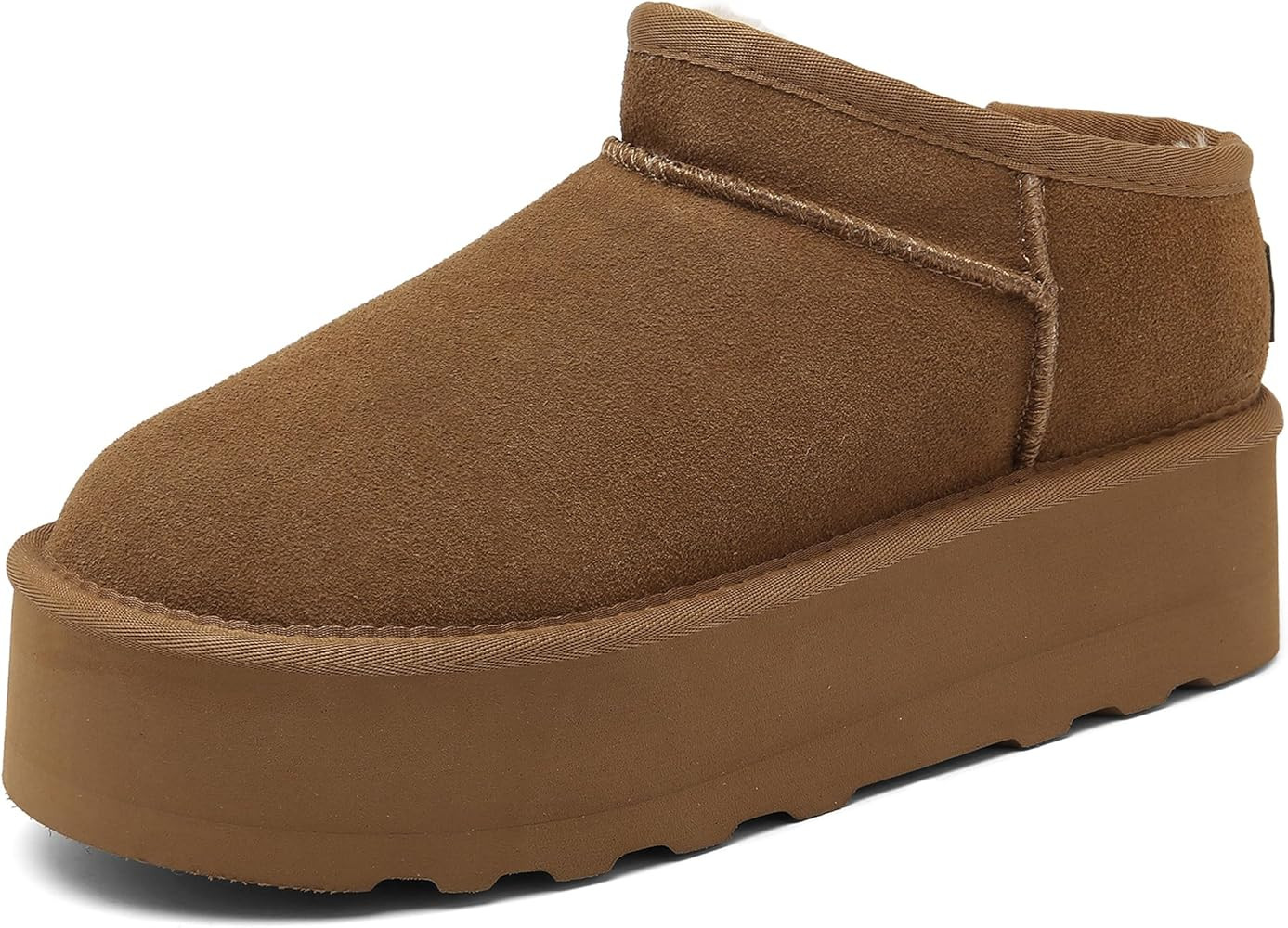 Meik Mangni Women's Ultra Mini Platform Fashion Boot Classic Short Ankle Boot Cloud Warm Fur Line... | Amazon (US)