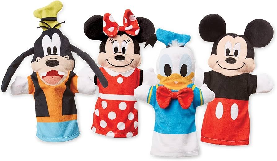 Melissa & Doug Disney Mickey Mouse & Friends Soft & Cuddly Hand Puppets, 9.5 x 2.1 x 14.25 inches... | Amazon (US)