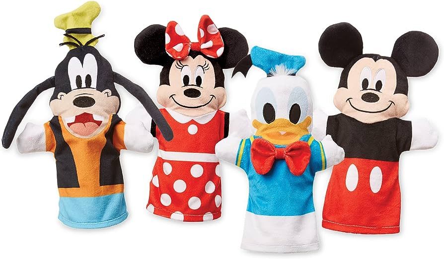 Melissa & Doug Disney Mickey Mouse & Friends Soft & Cuddly Hand Puppets, 9.5 x 2.1 x 14.25 inches... | Amazon (US)