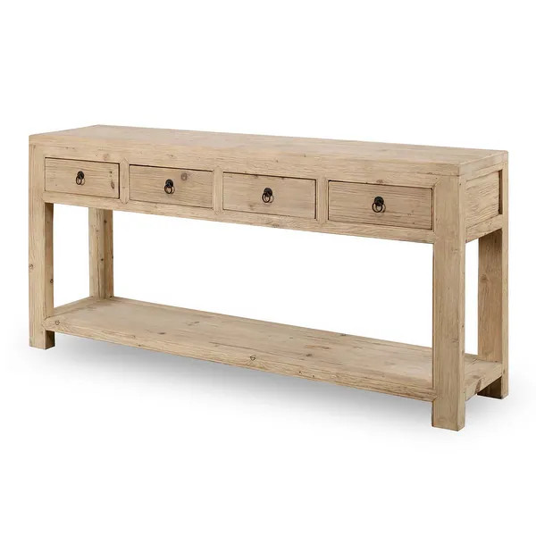 Artissance 70" Long Capri 4 drawers Sideboard Weathered Natural Pinewood Solid Top - Bed Bath & B... | Bed Bath & Beyond