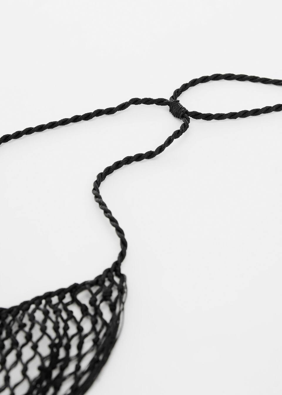 Fringed net necklace -  Women | Mango USA | MANGO (US)