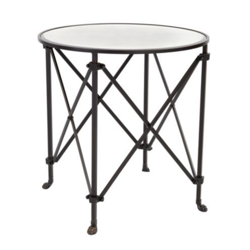 Olivia 30" Round Mirrored Side Table | Ballard Designs, Inc.