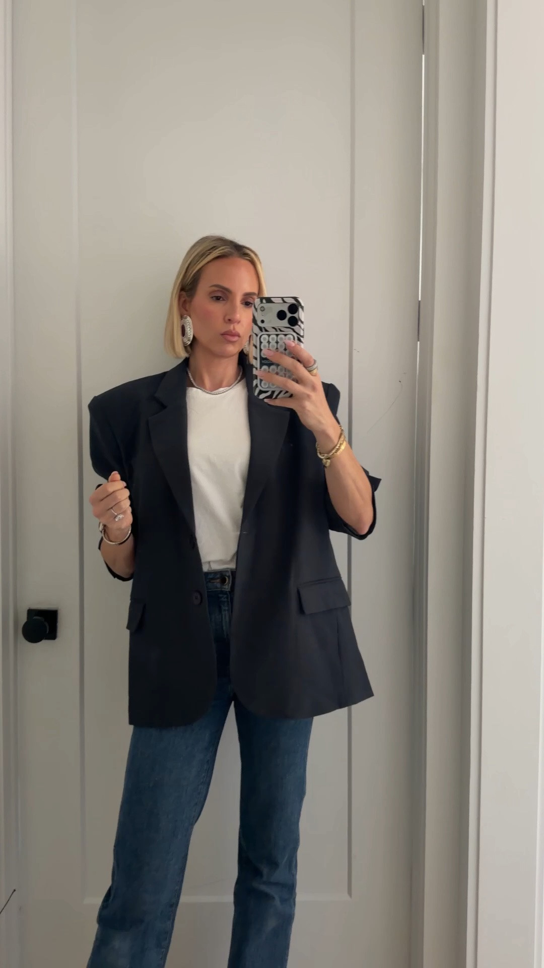 One of the Blazers I feel like everyone needs this fall is an oversized blazer. Pro tip, put to elastics over the sleeves and then you can keep the sleeves scrunched up. It just makes the outfit look more casual and cool. I recently got this blazer about two weeks ago and I have been wearing it nonstop. I’m gonna order the ivory next. It’s already oversized. I’m wearing a small. ￼

#LTKOver40 #LTKWorkwear #LTKootd