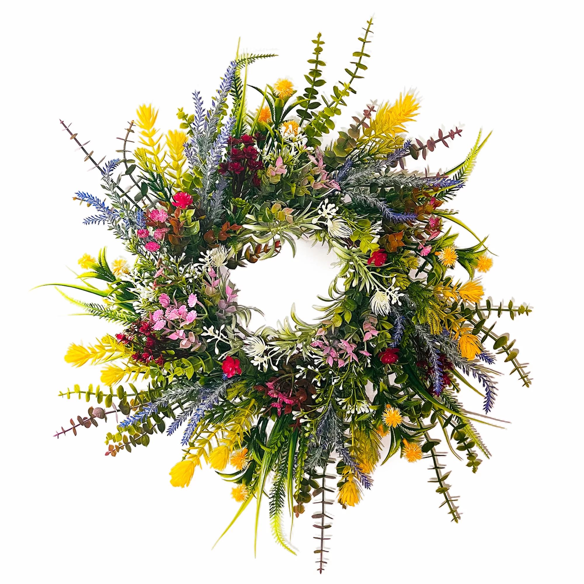 AmShibel Spring Summer Wreath for Front Door Artificial Floral Door Wreath with Vibrant Silk Flow... | Walmart (US)