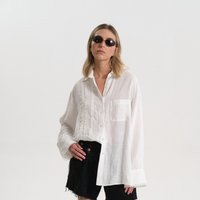 White Linen Shirt, Women Blouse, Classic Oversize Summer Womens Clothing | Etsy (US)