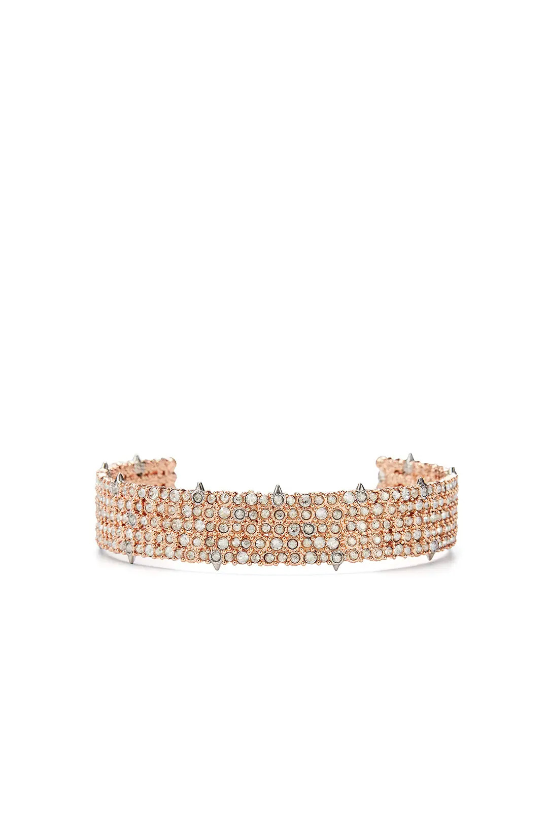 Alexis Bittar Rose Gold Pave Cuff | Rent The Runway