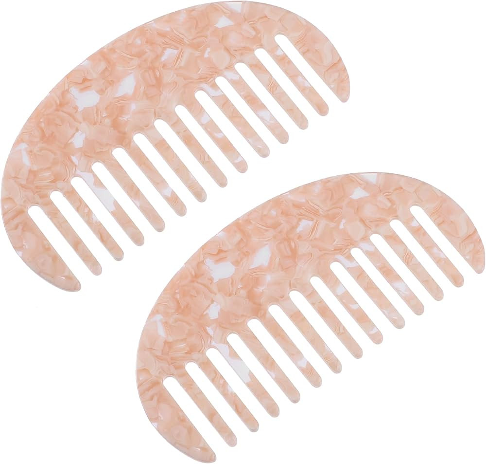 VOCOSTE 2 Pcs Hair Comb Wide Tooth, Anti-Static, for Thick, Curly Hair, Hair Care, Detangling Com... | Amazon (US)