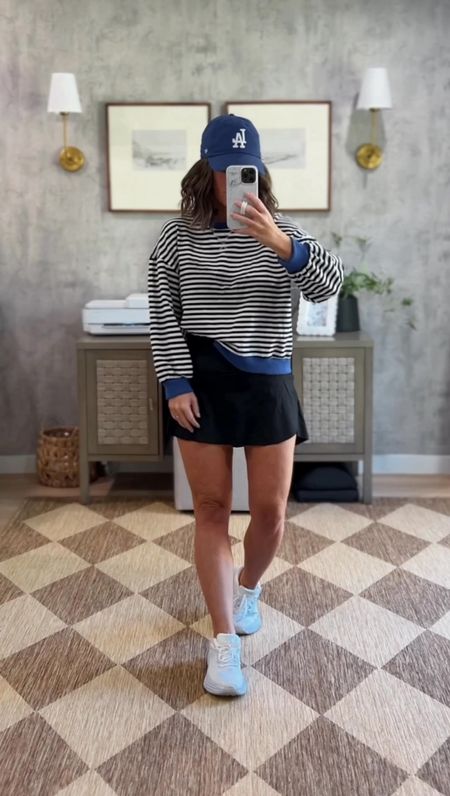 Skort athelisure outfit
Top in a small 
Skort in a small
Shoes true to size 


#LTKSeasonal #LTKFindsUnder50 #LTKStyleTip