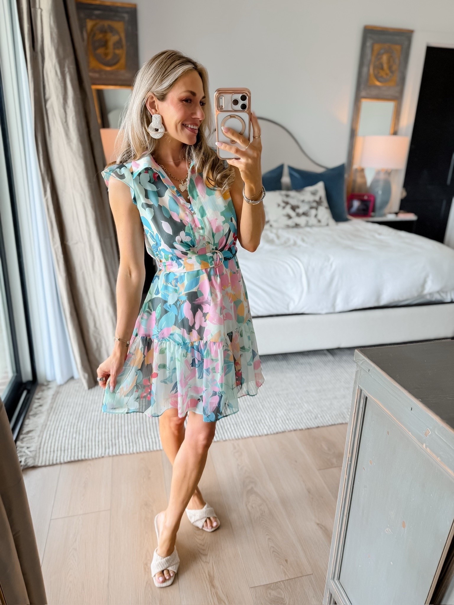 The perfect summer dress from Amazon! I love the pink and blue watercolor style print. How cute would this be for a baby shower? 💙🩷

#LTKootd #LTKgrwm #LTKPetite