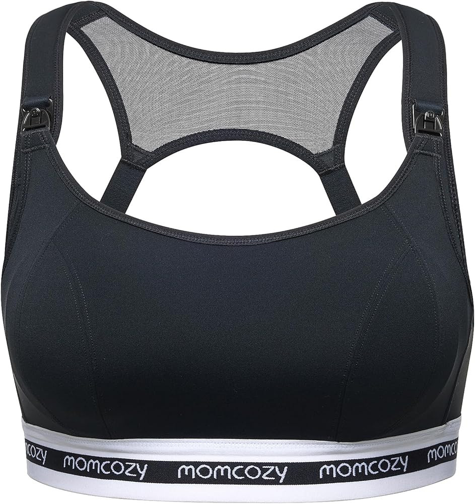 Momcozy Nursing Bras for Breastfeeding, FB011 Low-Impact Nursing Sports Bra Support Maternity Pre... | Amazon (US)
