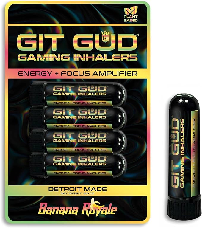GIT GUD Elite Nasal Inhaler Stick 4-Pack | Energy, and Focus Amplifier | Stimulating, Smelling Va... | Amazon (US)