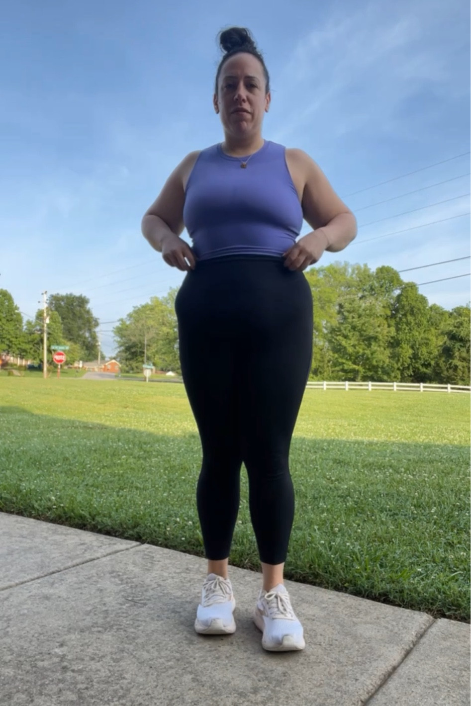 Midsize workout look for the day wearing size 14 in leggings and xl in amazon workout tank 

#LTKFitness #LTKActive #LTKMidsize