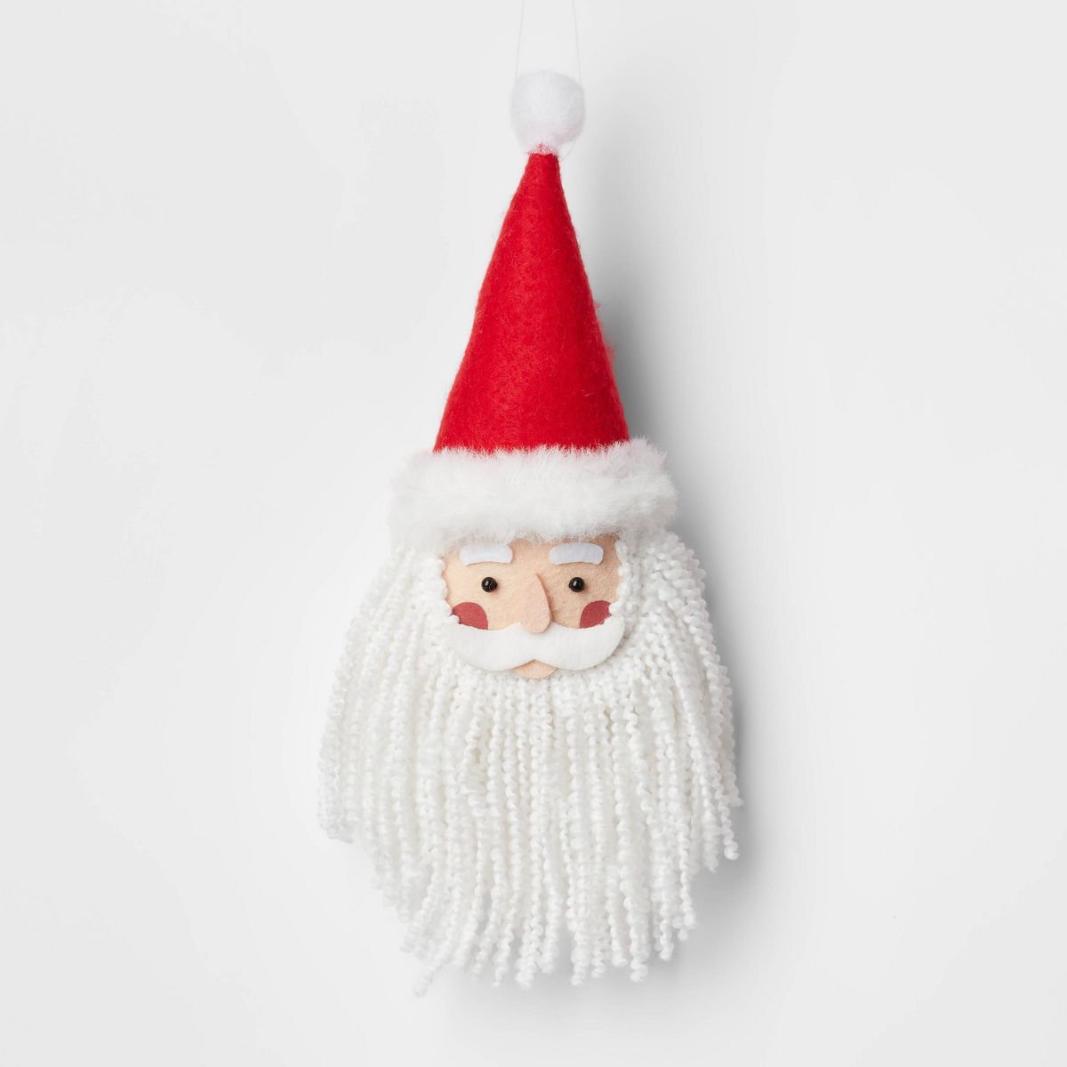 Fabric Santa Wearing Tall Hat Christmas Tree Ornament Red/White  - Wondershop™ | Target
