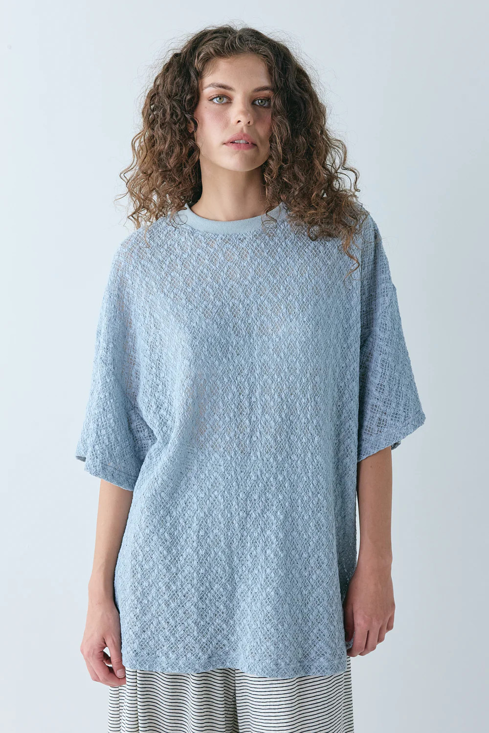 Willow Lace Tee Powder | VRG Grl