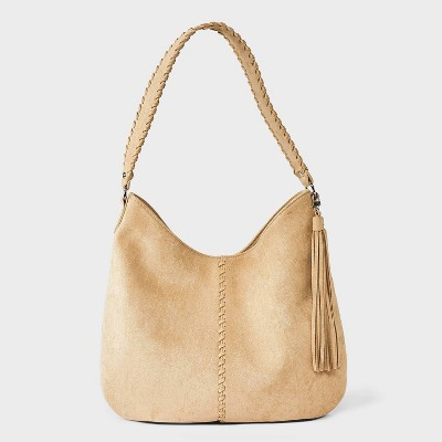Western Faux Suede with Tassel Shoulder Bag Purse - Universal Thread™ Tan | Target