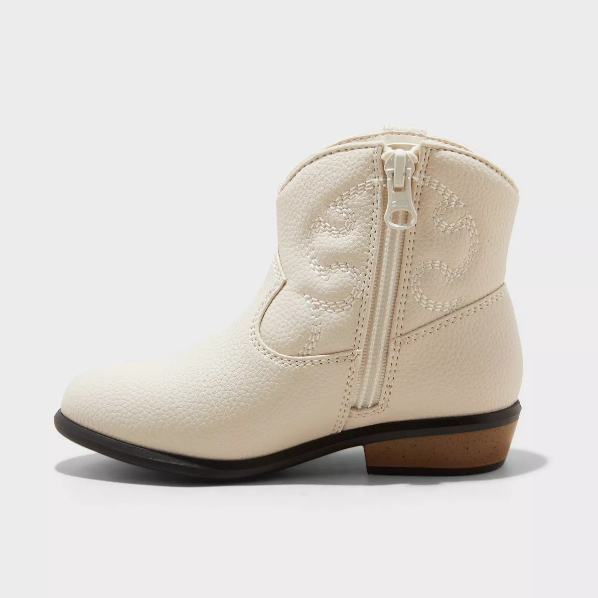 Toddler Girls' Addie Western Boots - Cat & Jack™ Cream | Target