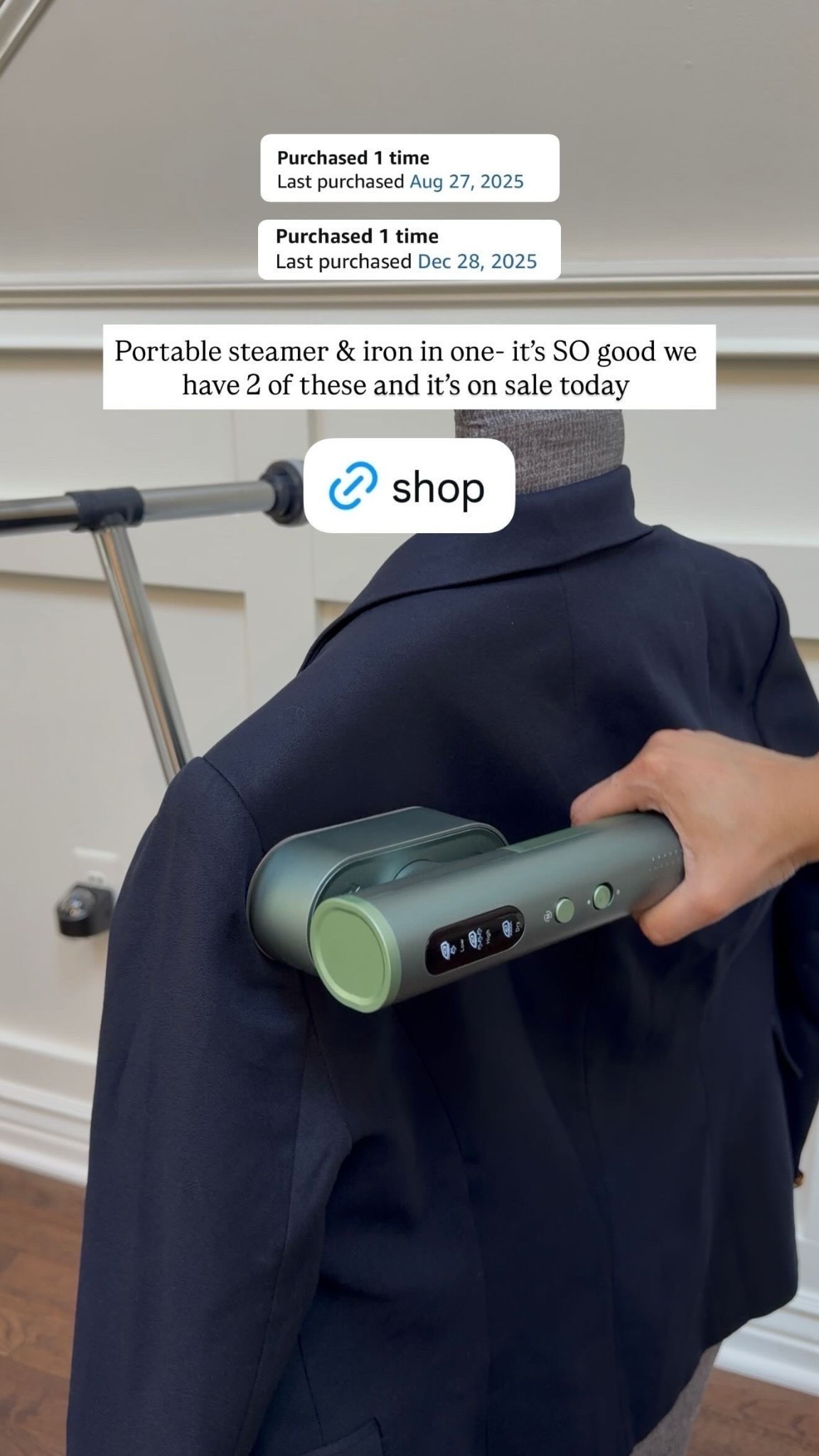 Portable steamer & iron in one- it’s SO good we have 2 of these and it’s on sale today