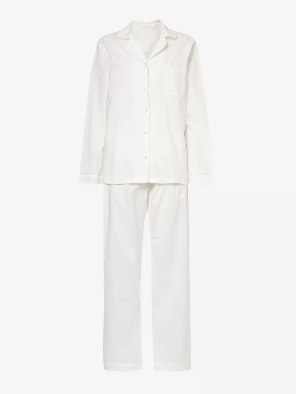 Relaxed-fit cotton-poplin pyjamas | Selfridges