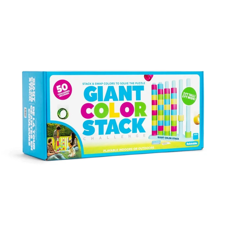 Giant Color Stack Challenge by What Do You Meme? Jumbo Outdoor Game for Kids and Adults, Easter F... | Walmart (US)