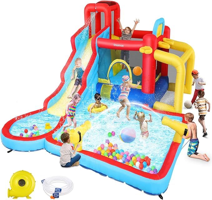 WHUBEFY Bounce House,Inflatable Water Slides for Kids with Blower,Water Bounce House Water Park f... | Amazon (US)