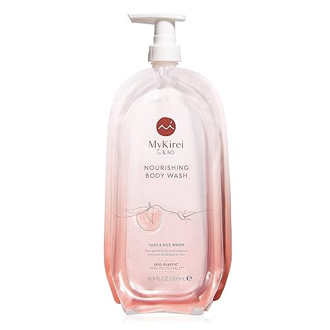 MyKirei by Kao Moisturizing Gel Body Wash with Yuzu & Rice Water, Gentle for Sensitive, Eczema Pr... | Amazon (US)