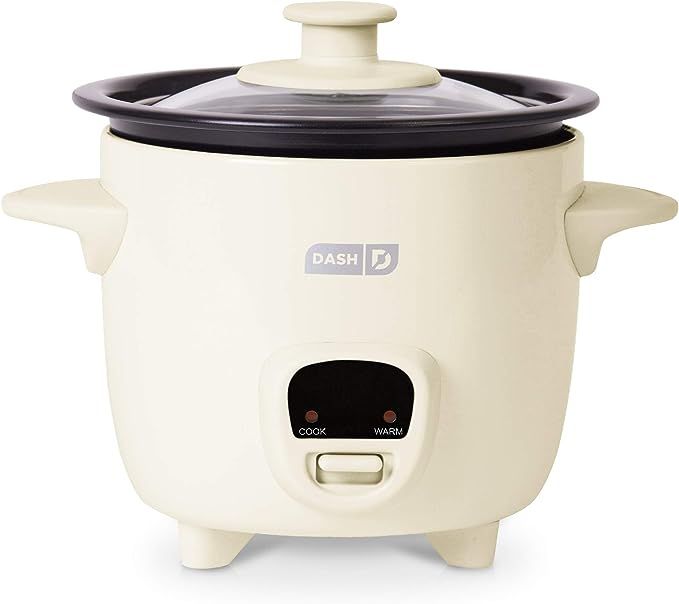 Dash DRCM200RMCM04 Mini Rice Cooker Steamer with Removable Nonstick Pot, Keep Warm Function & Recipe | Amazon (US)