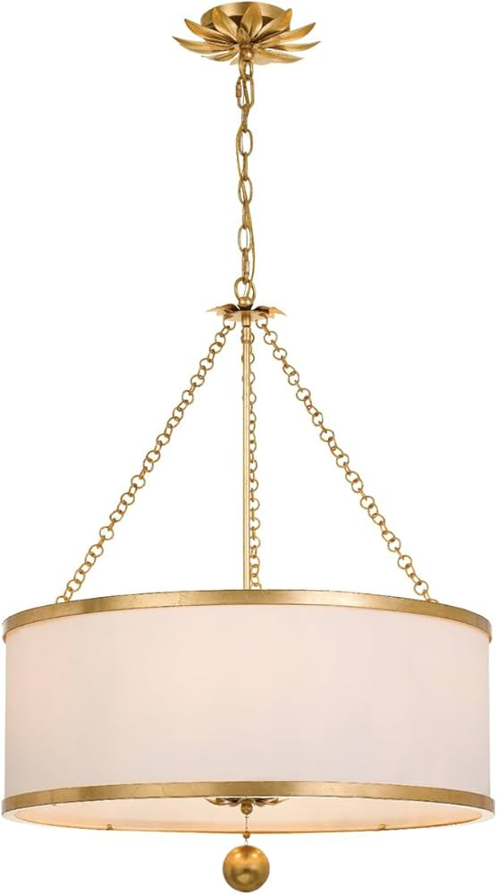 Crystorama Broche 6 Light Antique Gold Chandelier | Amazon (US)
