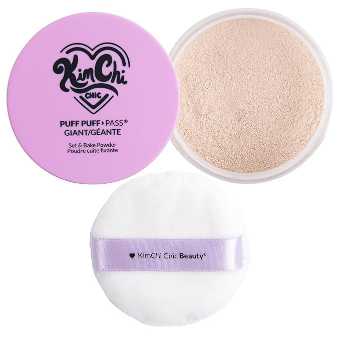 KimChi Chic Giant Puff Puff Pass Set & Bake Powder - Loose Setting Powder with Rice & Vitamin E, ... | Amazon (US)
