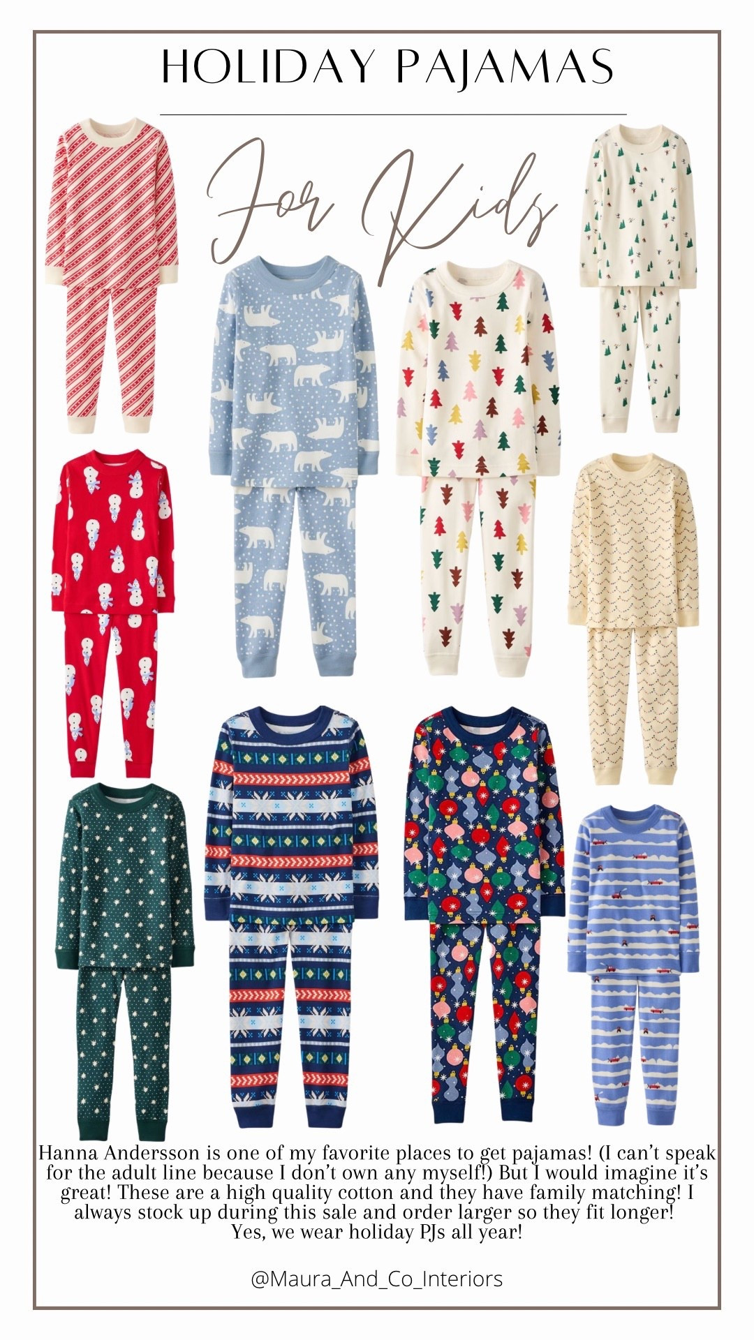 The best sale of the year! I stock up and order larger so they fit longer! They have family matching pajamas as well as baby sizes!

These are a thicker cotton material
#ltkfamily

#LTKKids #LTKHoliday