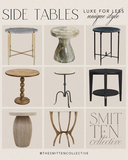 Side tables under $300 with unique style! 

round, end table, fluted, pedestal, marble, iron 

#LTKhome #LTKstyletip #LTKsalealert