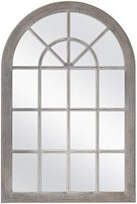 MCS Countryside Arched Windowpane Wall, Gray, 24x36 Inch Overall Size Mirror, | Amazon (US)