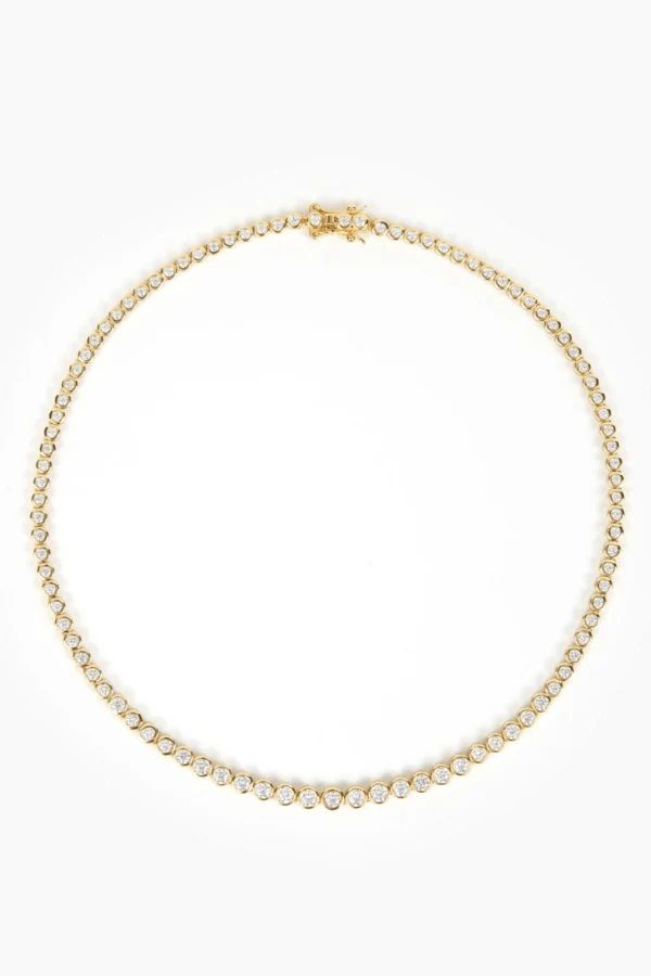 Remi Graduated Tennis Bezel Necklace | Modatrova