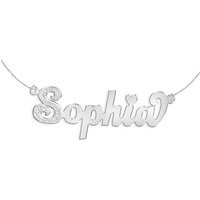 Name Plate Necklace Sterling Silver - Handcrafted Designer Personalized Customized Bridesmaids Gifts Made in Usa | Etsy (US)