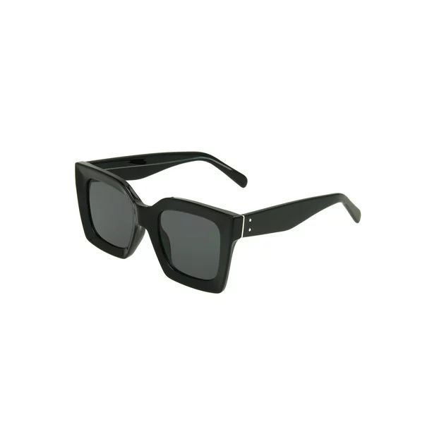 Scoop Women's Square Black Sunglasses - Walmart.com | Walmart (US)