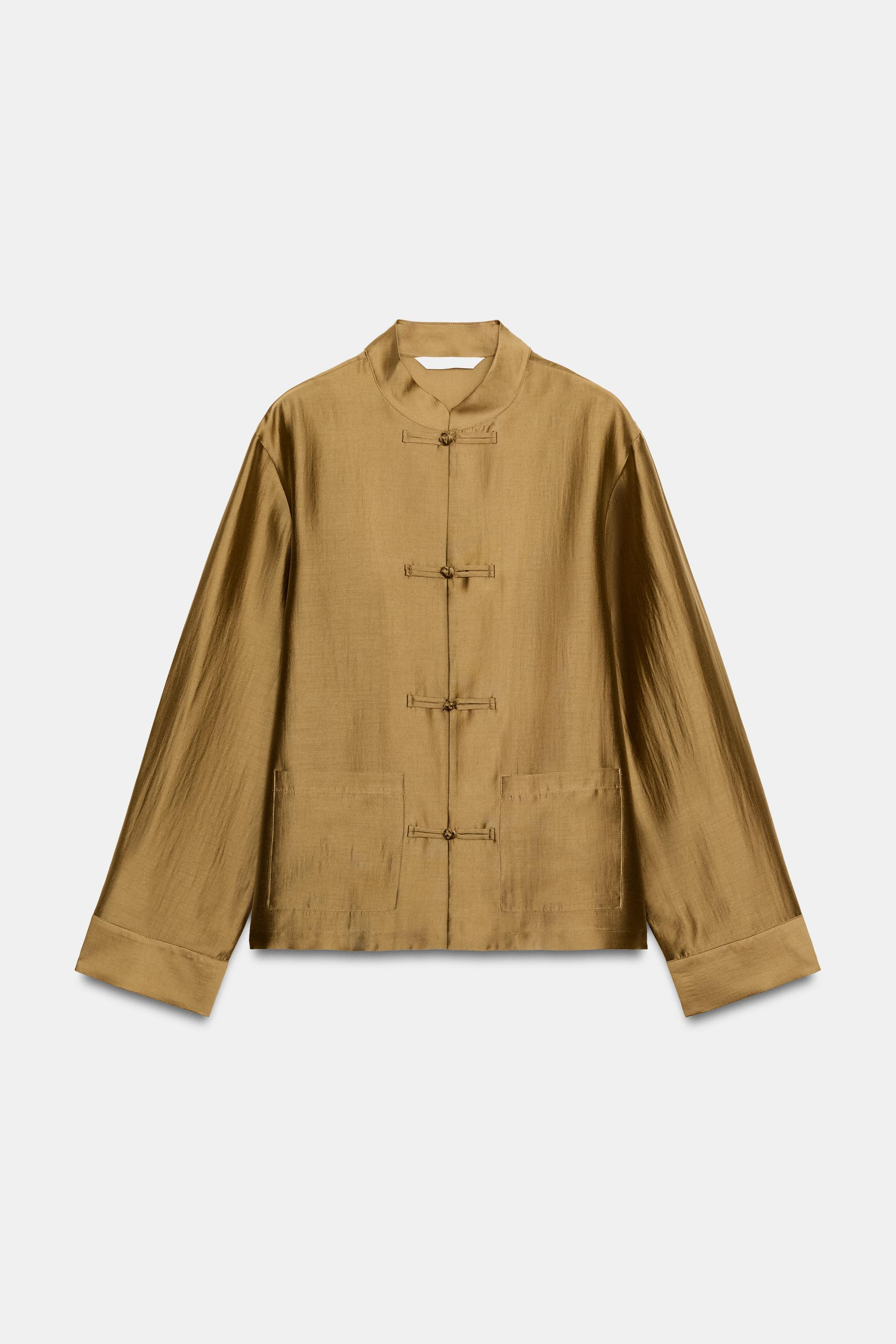 SATIN EFFECT FIREMAN CLASP SHIRT ZW COLLECTION | Zara US