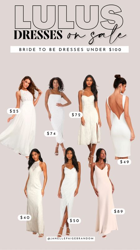 Lulus sale dresses 
Under $100 bride to be
Bridal wedding white dresses 
Spring dress

#LTKstyletip #LTKunder100 #LTKwedding
