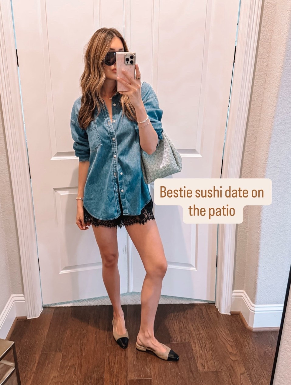 Medium in shirt and shorts for looser fit 