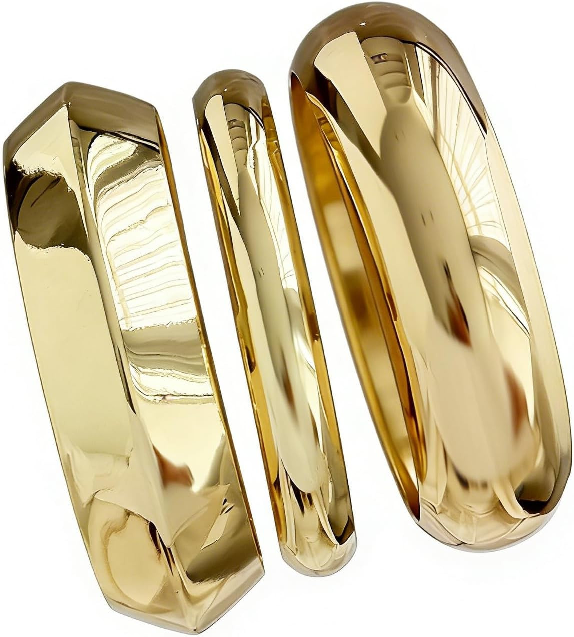 Chunky Gold Bangle Bracelets for Women Stack Wide Wrist Silver Cuff Bracelet Fashion Statement Jewelry Gift Accessories | Amazon (US)
