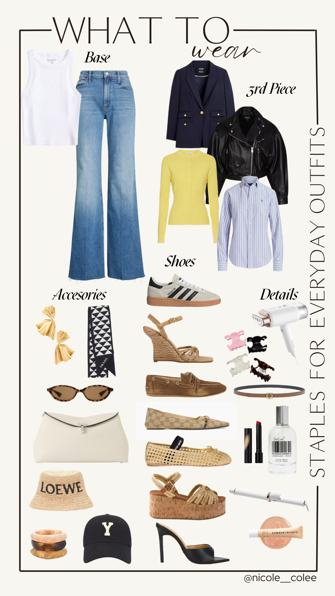 The 5-step formula I use every single morning — so you never stare into your closet again.

1. Base → top + bottom 2. Third piece → blazer, button-down, knit 3. Shoes → casual or elevated? 4. Accessories → jewelry, bag, sunnies 5. Details → steam, tuck, hair, lips

That's it. That's the whole thing.

You're not building an outfit from scratch every morning anymore — you're plugging your pieces into a system that already works. The decisions get smaller. The confidence gets bigger.

#LTKdayinmylife #LTKgrwm #LTKootd