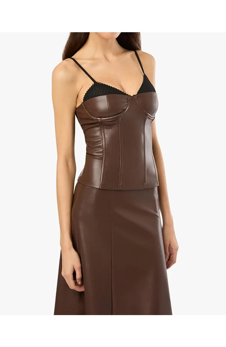 Corset Vegan Leather Top | Nordstrom