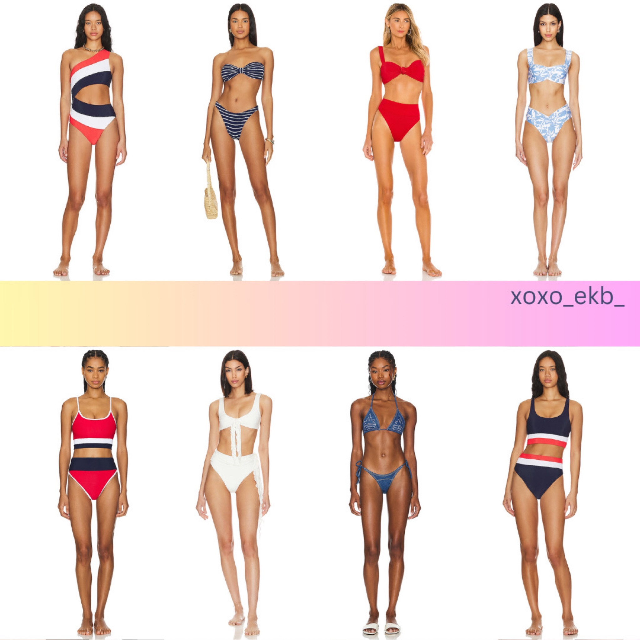 super cute 4th of July swimsuits from revolve ❤️🤍🩵 

#LTKSeasonal #LTKSwim
