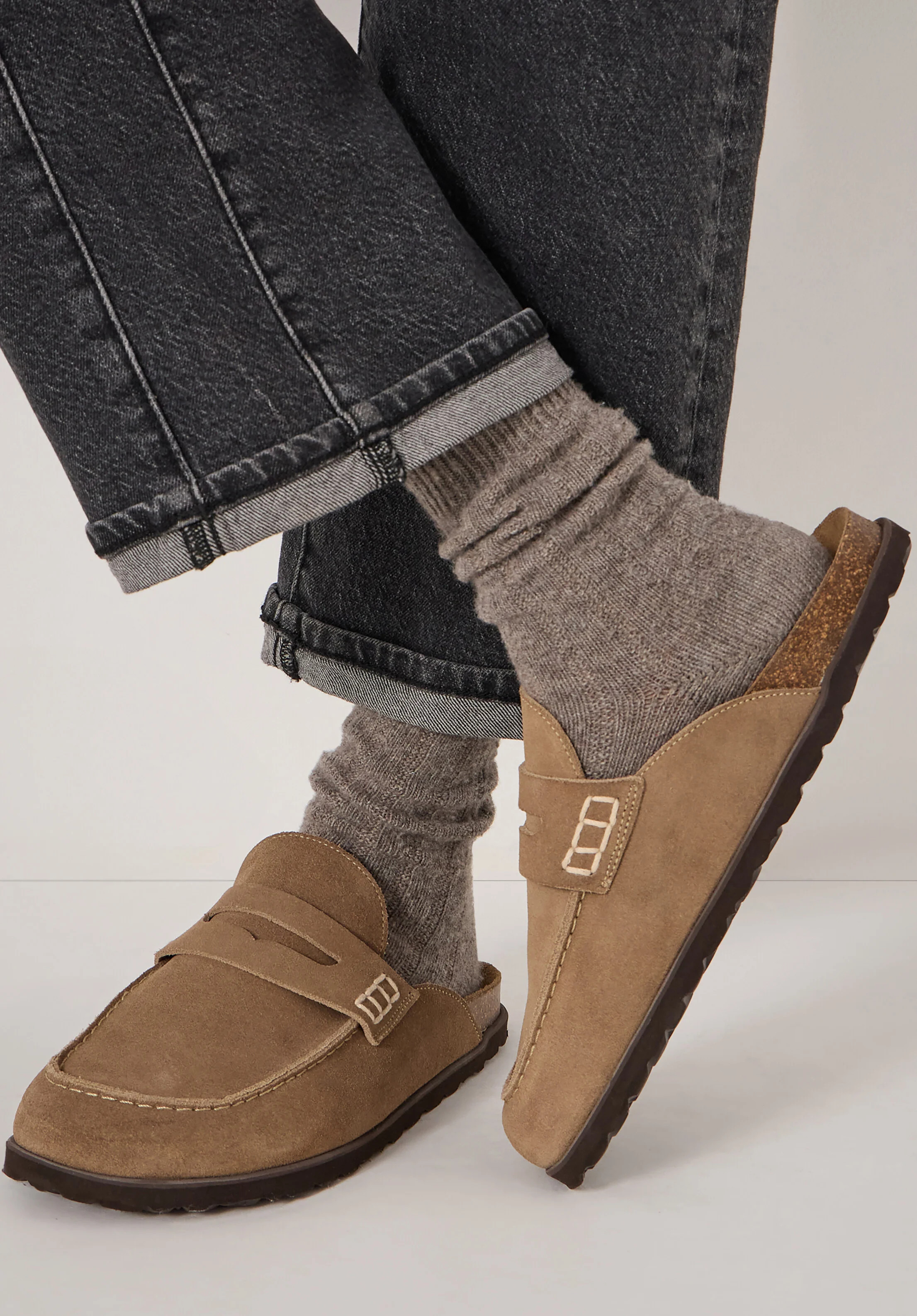 Rune Suede Padded Mules | Hush UK