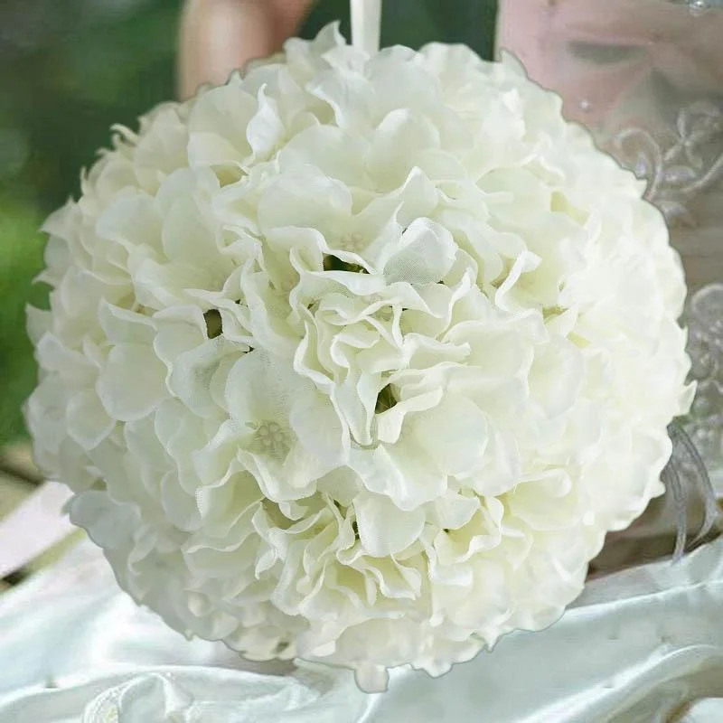 Efavormart 4 Pack 7" Cream Silk Hydrangea Kissing Flower Balls Wedding Centerpieces Decoration | Walmart (US)